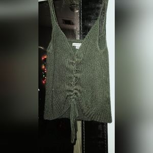 Green Scrunged-Up American Eagle TankTop